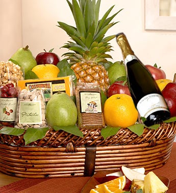 Bountiful Fruit & Gourmet Gift Basket Deluxe