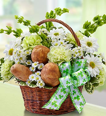 St. Patrick's Day Flower Basket