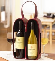 Hamilton Estates Faux Leather Napa Wine Tote