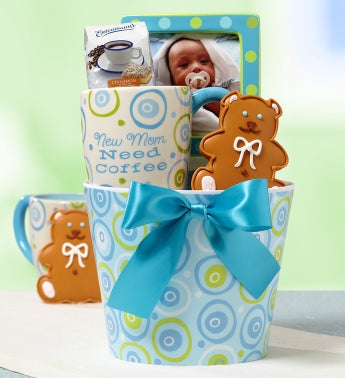 New Mom Blue Coffee Mug & Frame Gift