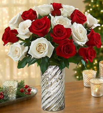 Peppermint Rose Bouquet, 18 Stems
