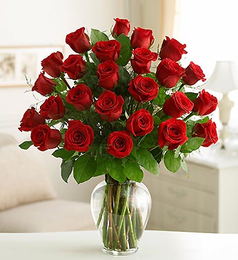 Twenty-Four Long stem Red Roses