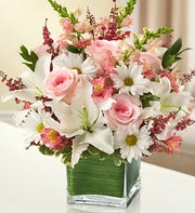 Pink and White Cube Arrangement