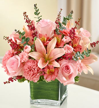 All Pink Cube Arrangement
