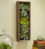 Faux Succulents in Planter Box