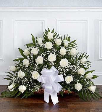 Sincerest Sympathies Fireside Basket - White