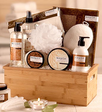 Sheer Vanilla Spa Gift Basket 1800Baskets.com