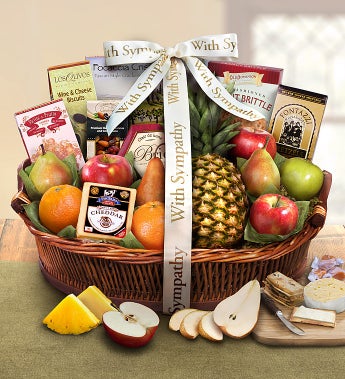 Sympathy Fruit Basket - 1800baskets.com