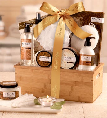 Thank You Sheer Vanilla Spa Gift Basket