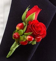 All Red Ring Bearer Boutonni�re