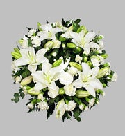 White Lily Wreath for Sympathy