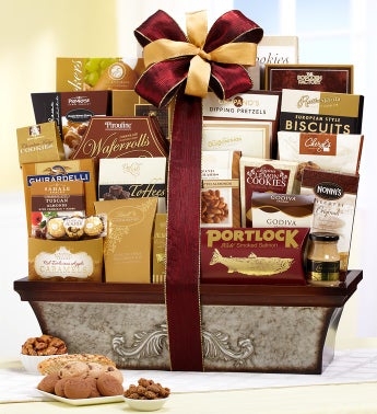 Vintage Scroll Gift Basket