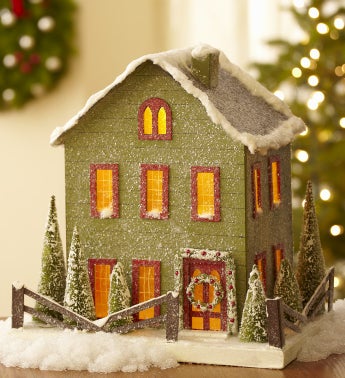 Green Christmas Cottage