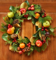 Faux Fruit & Foliage Wreath - 24"