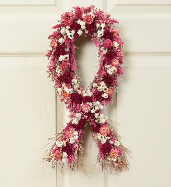 Show You Care, Be Aware Ribbon Wreath