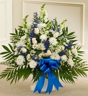 International Canada - Blue and White Sympathy Floor Basket