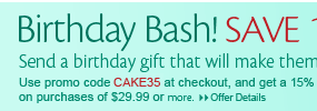 Save 15% on purchases of $29.99 or more