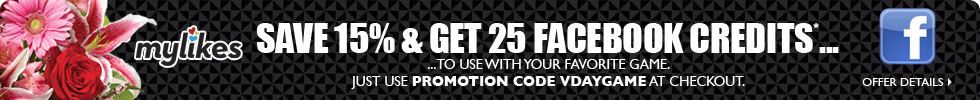Save 15% and Get 25 Facebook Credits