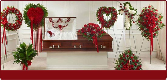 Red Sympathy Flowers